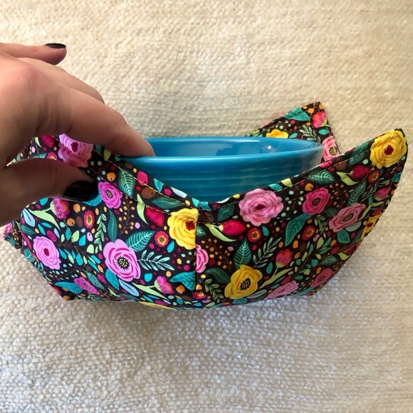 NWOT ⭐ Floral Microwave Bowl Cozy - 8.5" for up to 8" bowls - Handmade in USA - Picture 8 of 14